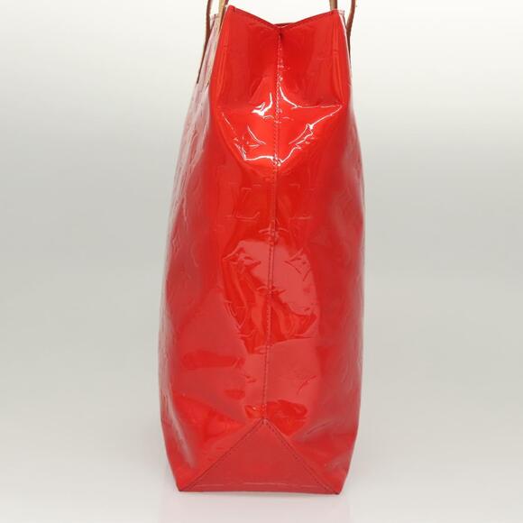 LOUIS VUITTON Monogram Vernis Reade MM Hand Bag Red Rouge M91086 - Picture 4 of 12